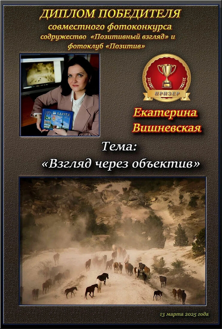 Победитель совместного конкурса содружества "Позитивный взгляд" и фотоклуба "Позитив", февраль-март, 2025